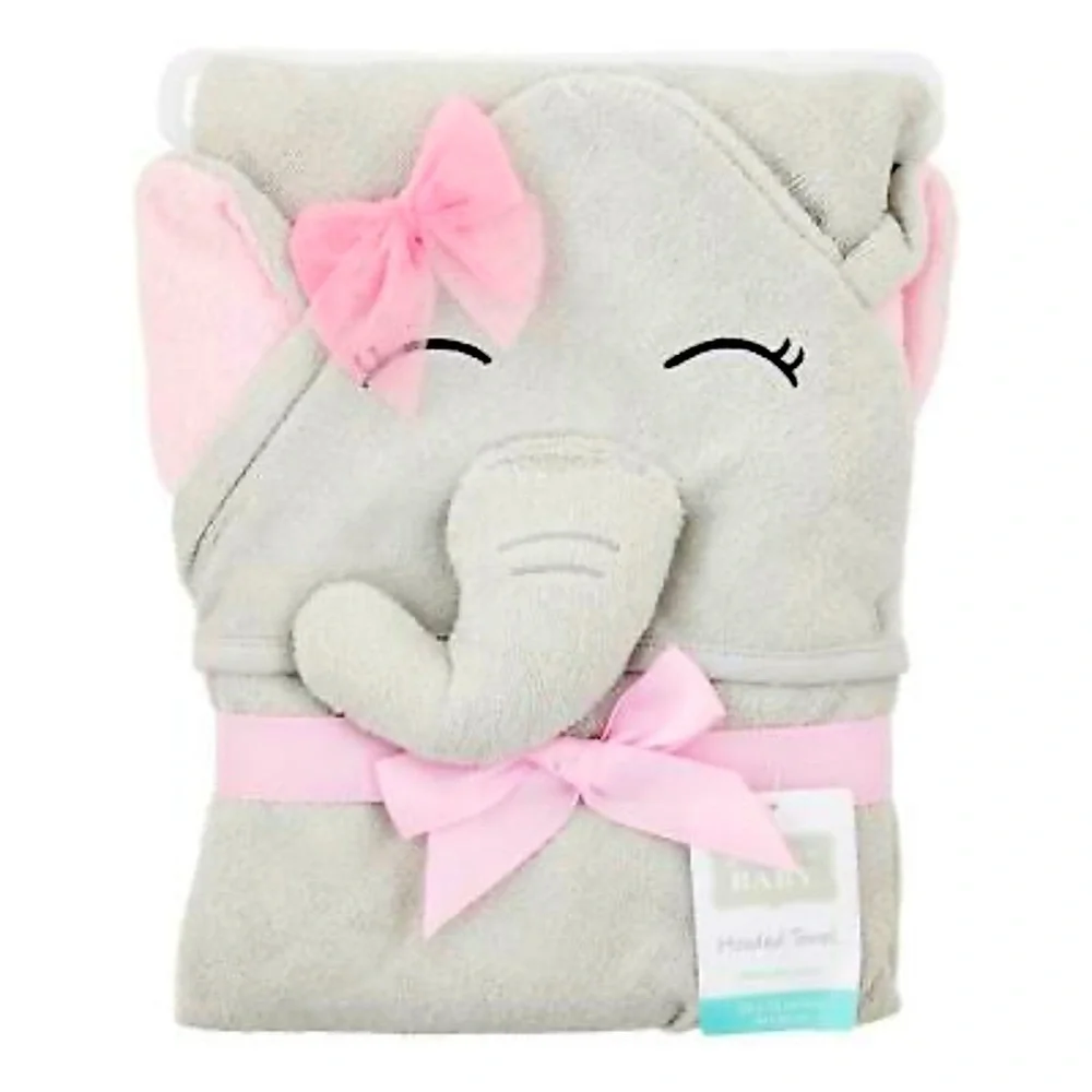 3/$13 Hudson Baby 100% cotton terry hooded towel.